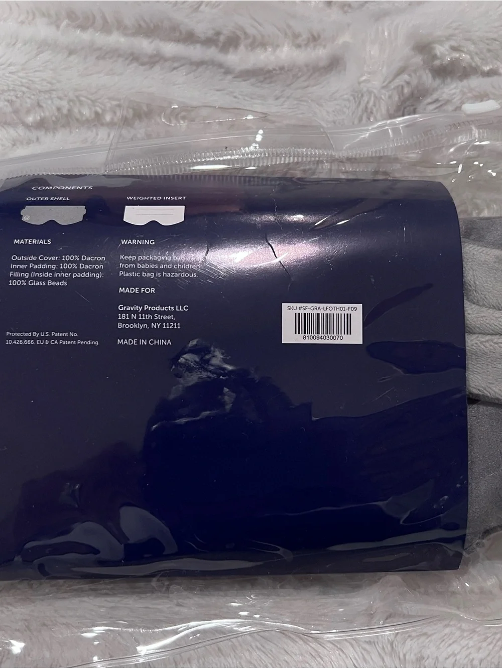 Weighted Sleep Mask - gray